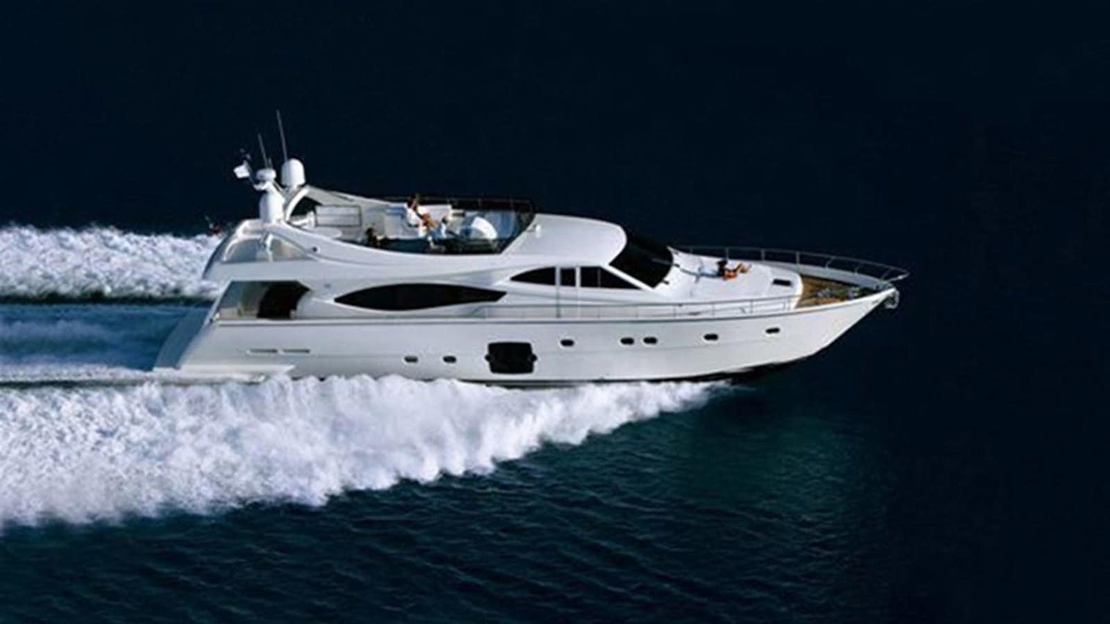 a boat on the water aboard DELMARE Yacht for Sale