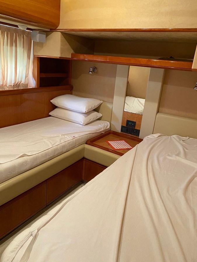 a room with two beds aboard DELMARE Yacht for Sale