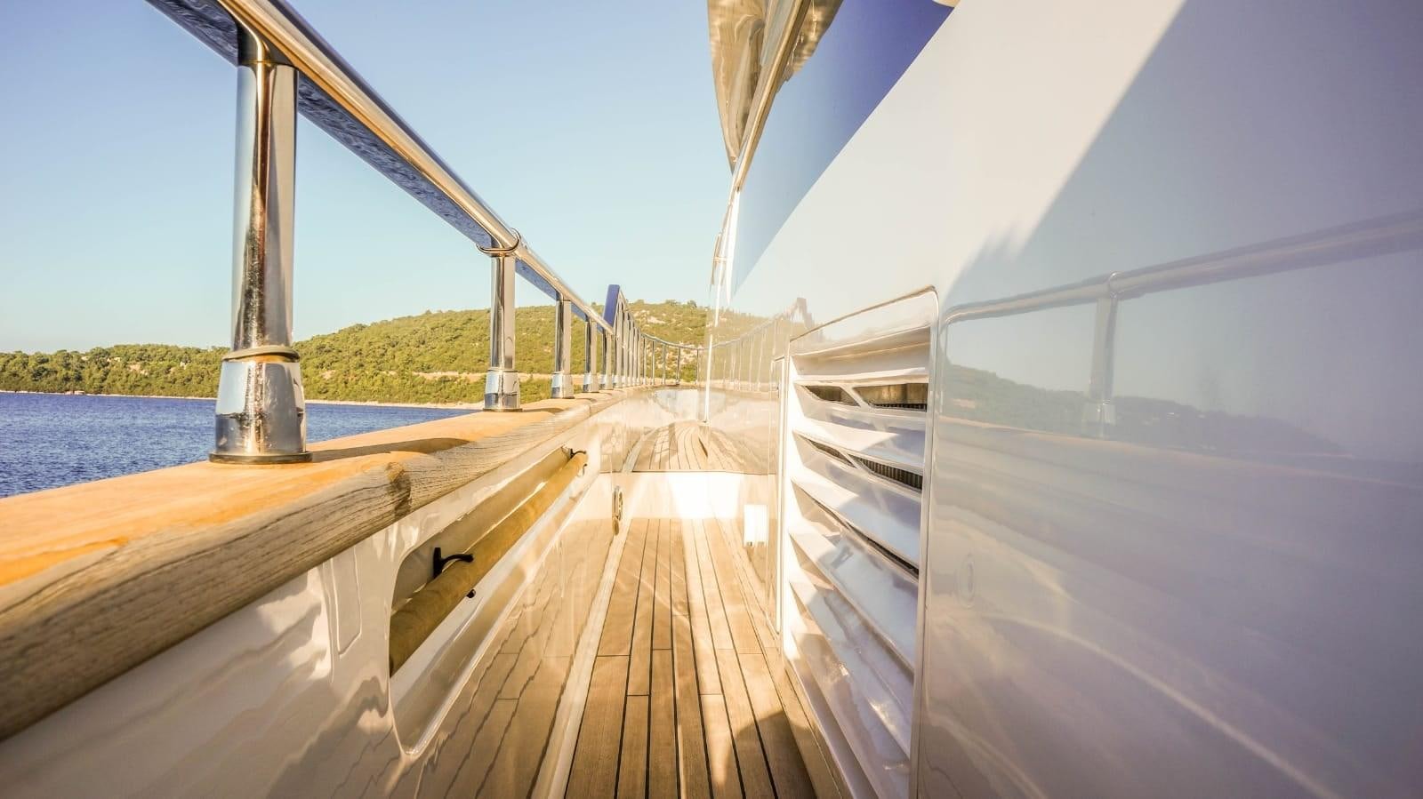 a boat on a body of water aboard KUUM Yacht for Sale