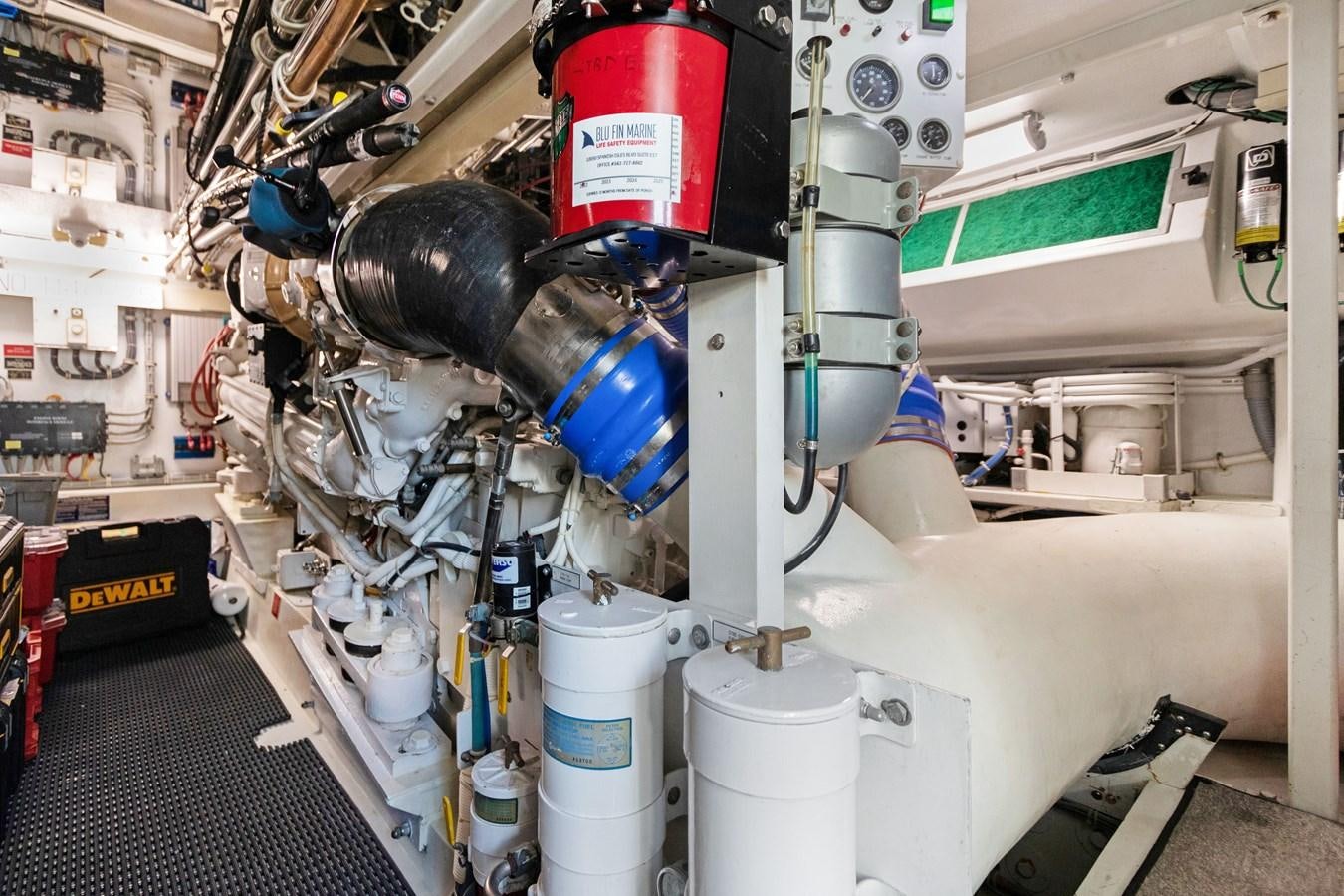 a machine in a room aboard TRUE XII Yacht for Sale