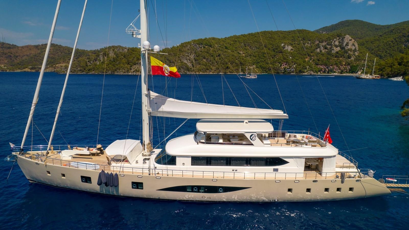 a boat on the water aboard MOTORSAILOR 41M Yacht for Sale
