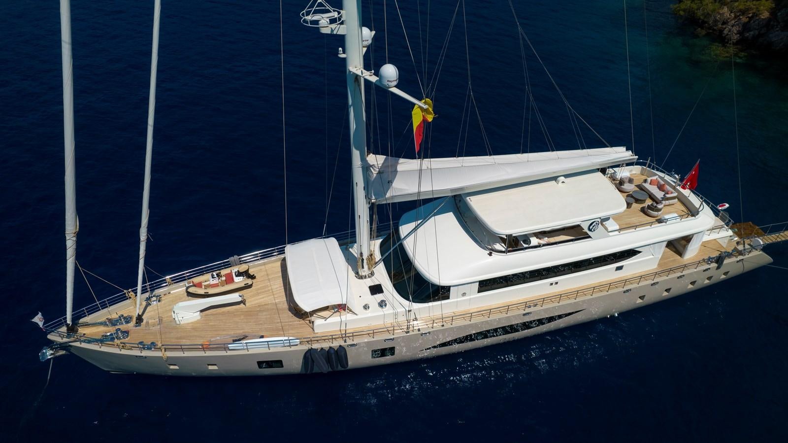 a white boat in the water aboard MOTORSAILOR 41M Yacht for Sale