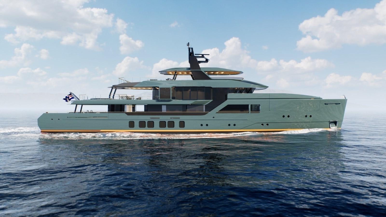 a large ship in the water aboard 47M JONGERT PROJECT REVOLUTION Yacht for Sale