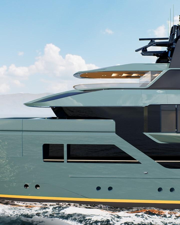 a large airplane with a helicopter on the back aboard 47M JONGERT PROJECT REVOLUTION Yacht for Sale