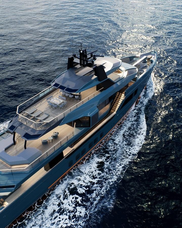 a large ship in the water aboard 47M JONGERT PROJECT REVOLUTION Yacht for Sale