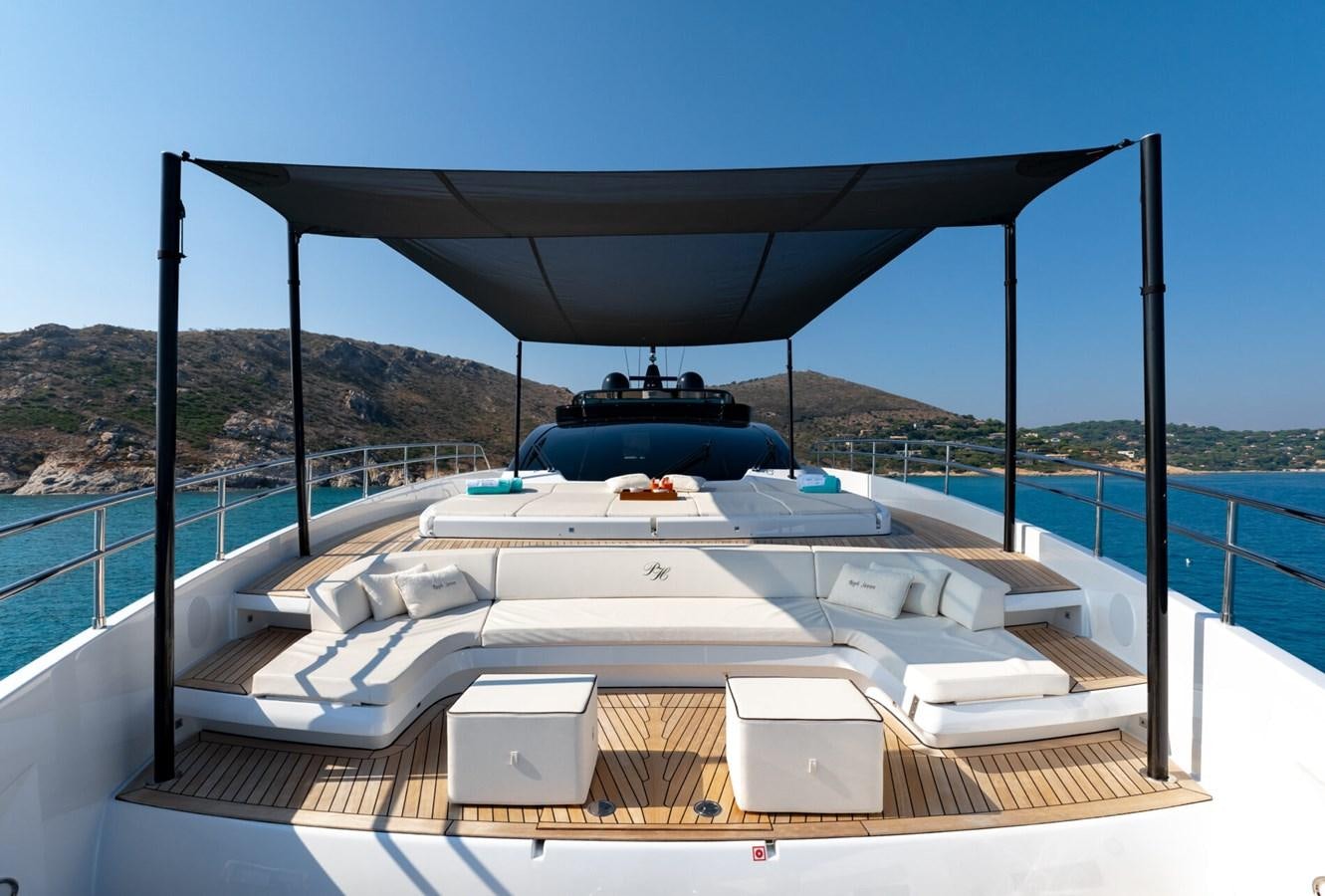 a boat on a deck aboard RAPH SEVEN II Yacht for Sale
