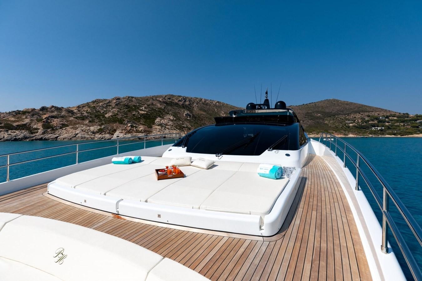 a boat on a deck aboard RAPH SEVEN II Yacht for Sale