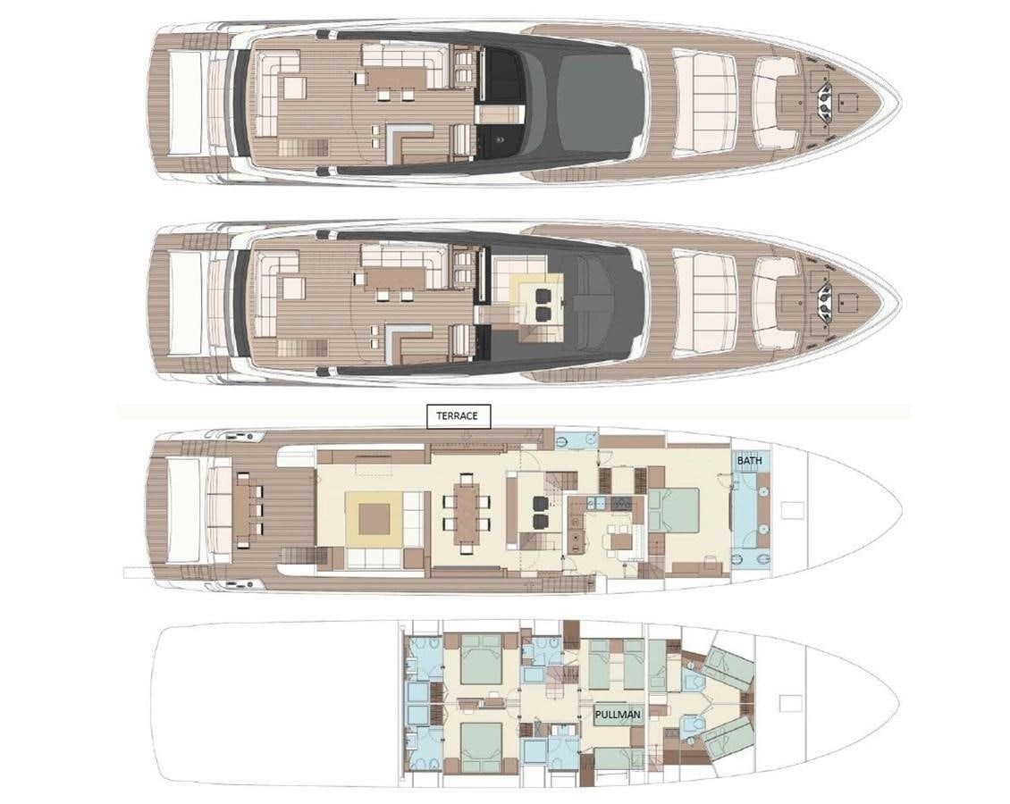 diagram, engineering drawing aboard RAPH SEVEN II Yacht for Sale