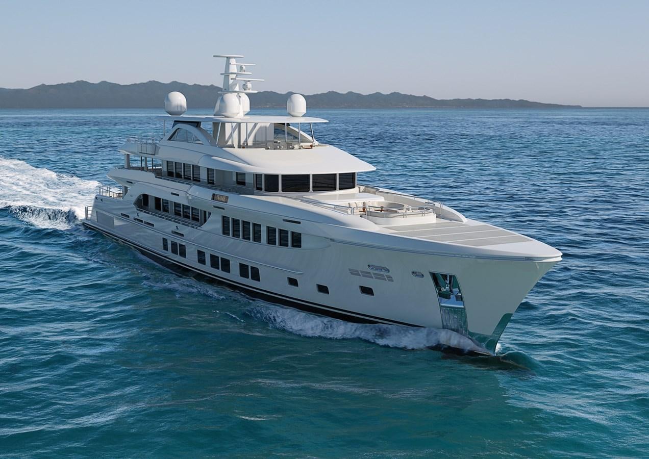 a large white boat in the water aboard BURGER 180 MOTOR YACHT Yacht for Sale