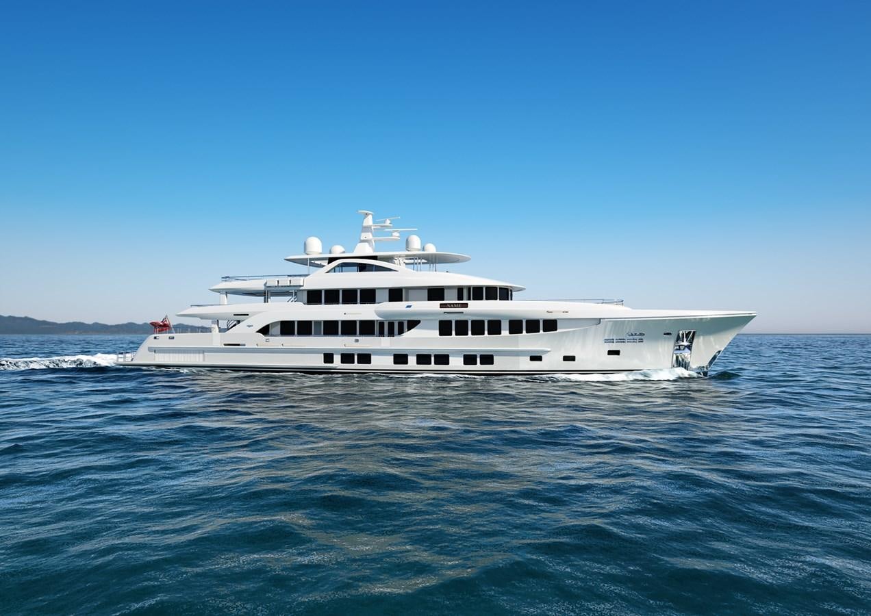 a large white boat in the water aboard BURGER 180 MOTOR YACHT Yacht for Sale