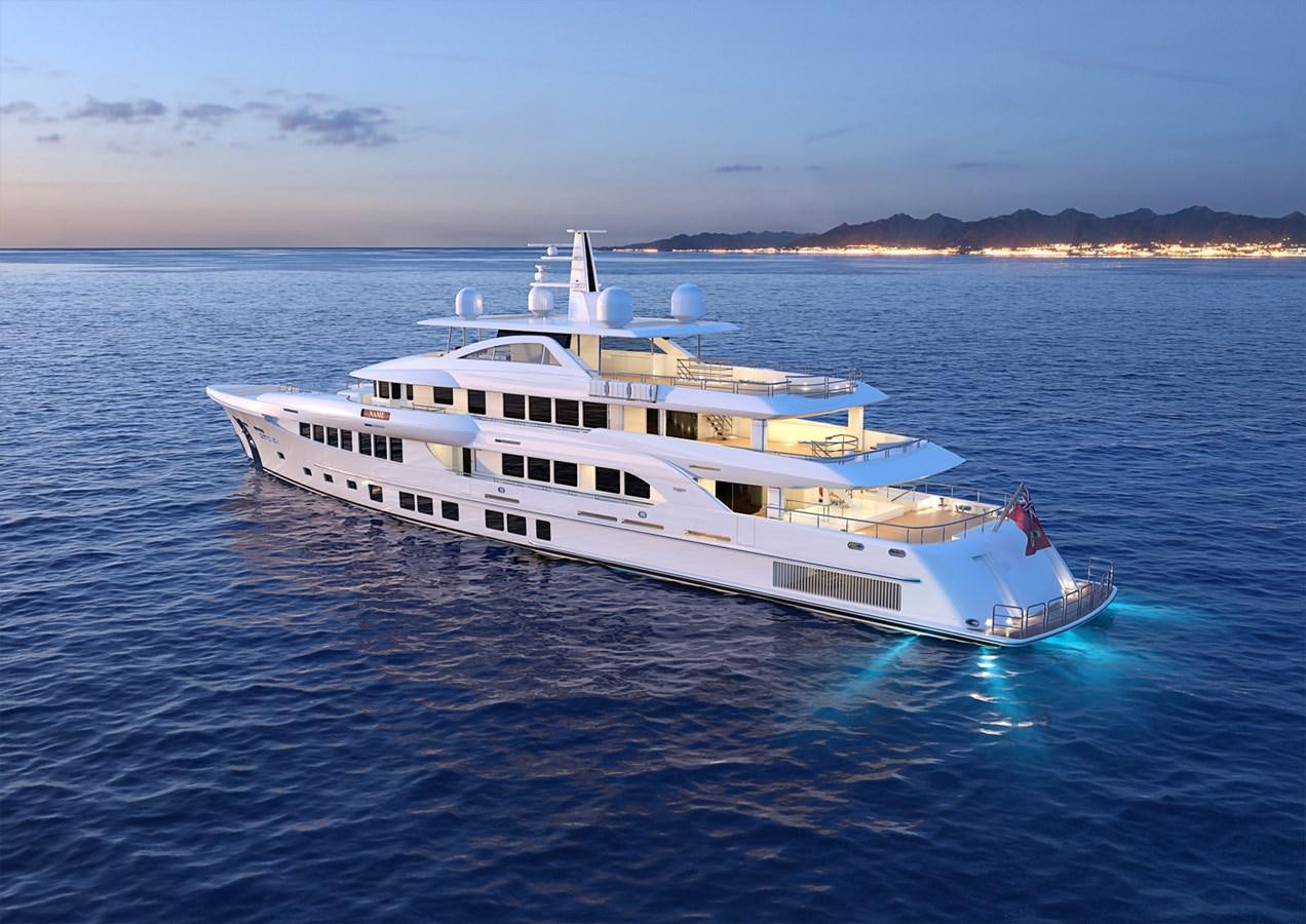 a large white boat in the water aboard BURGER 180 MOTOR YACHT Yacht for Sale
