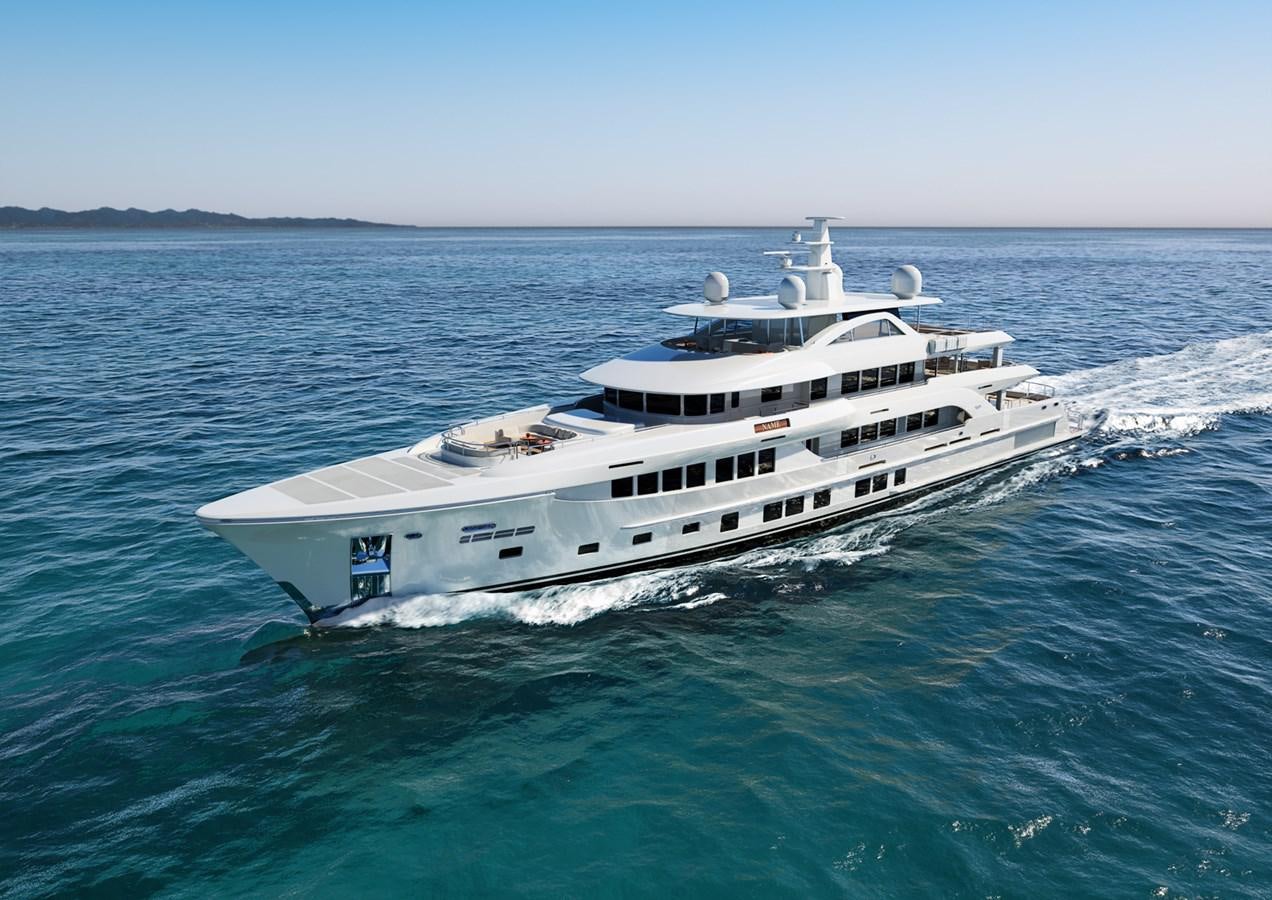 a large white boat in the water aboard BURGER 180 MOTOR YACHT Yacht for Sale