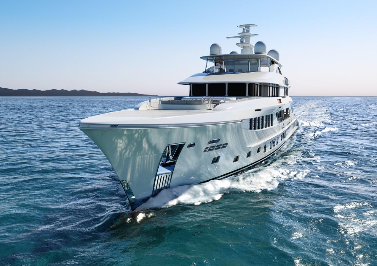 a large white boat in the water aboard BURGER 180 MOTOR YACHT Yacht for Sale