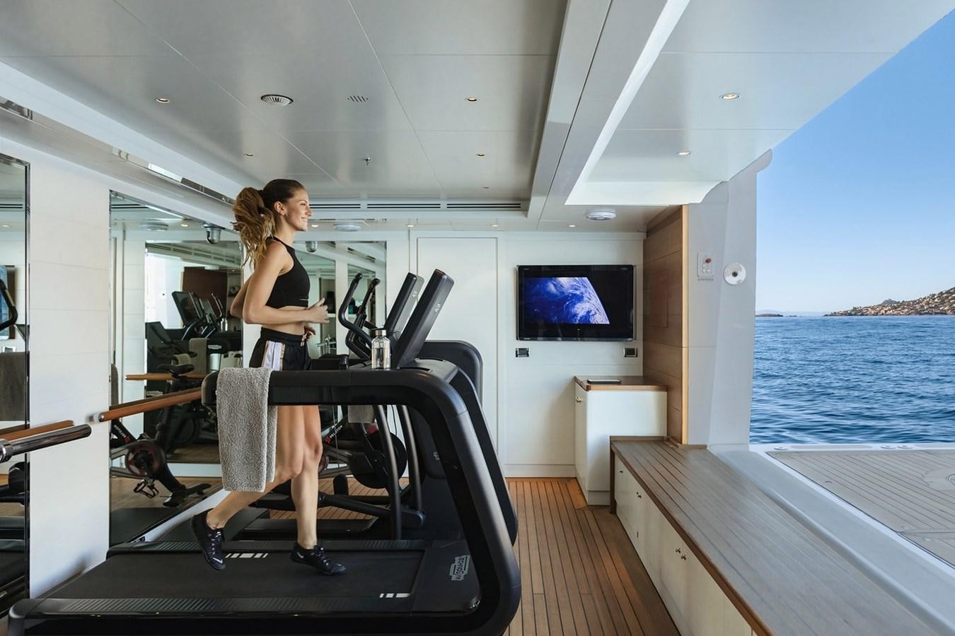 a person standing on a boat aboard SEANNA Yacht for Sale