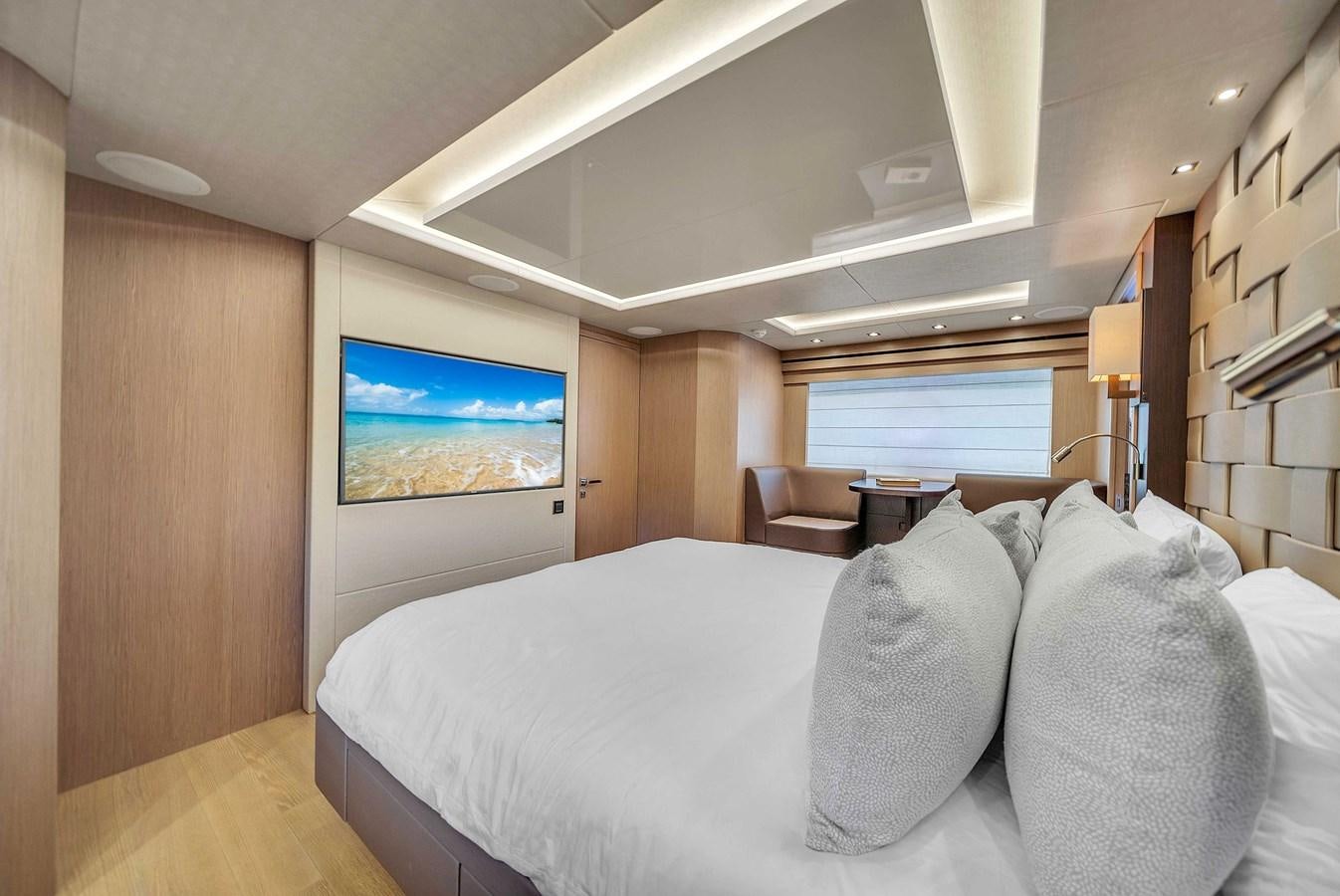 a bed in a room aboard 86 Yacht for Sale