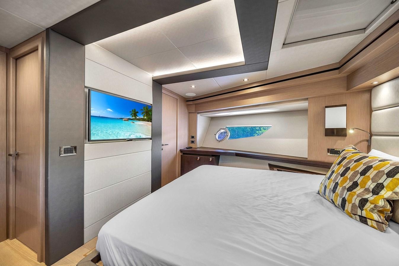a bed in a room aboard 86 Yacht for Sale