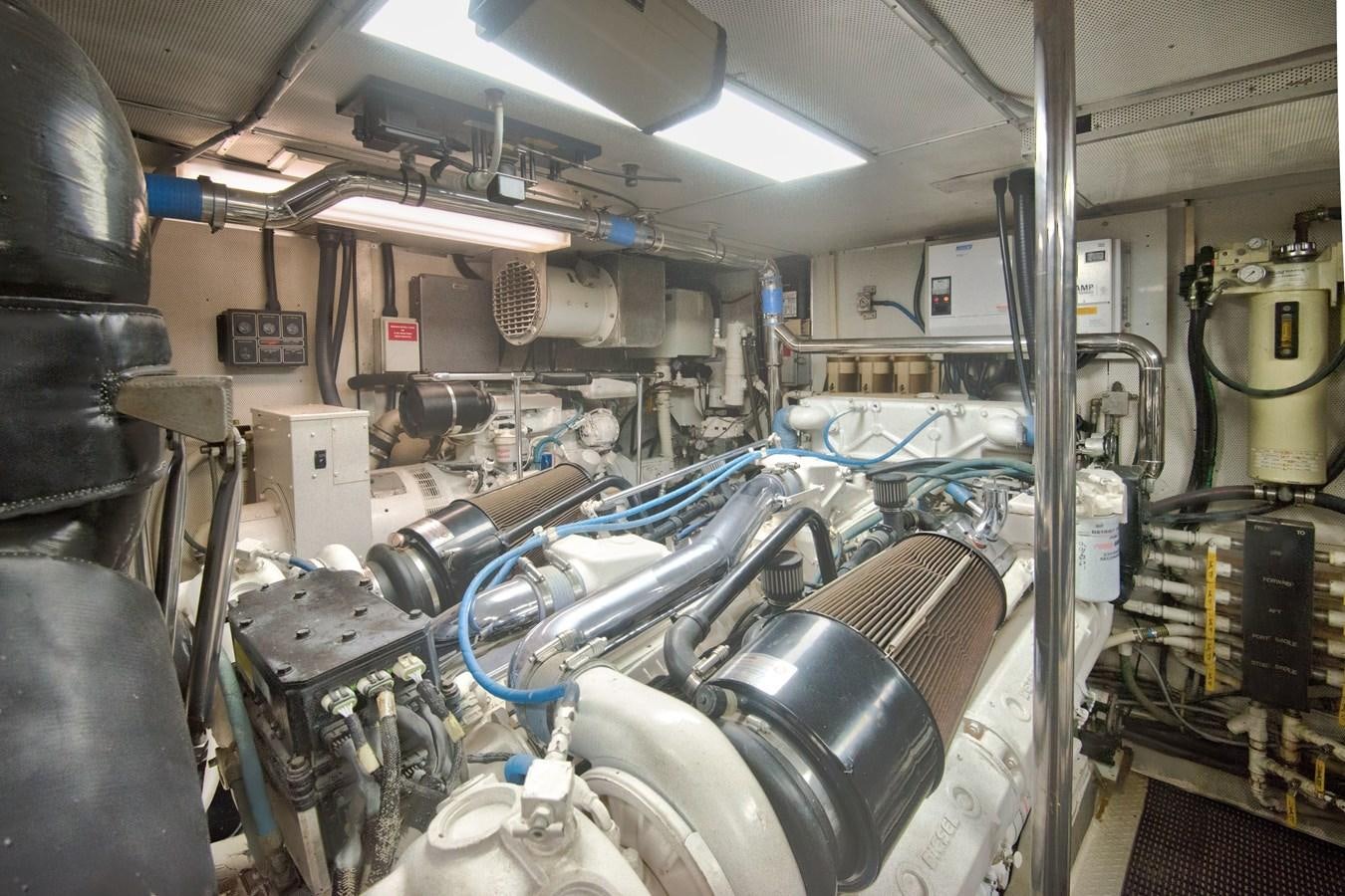 a room with machinery aboard DESLIZE Yacht for Sale