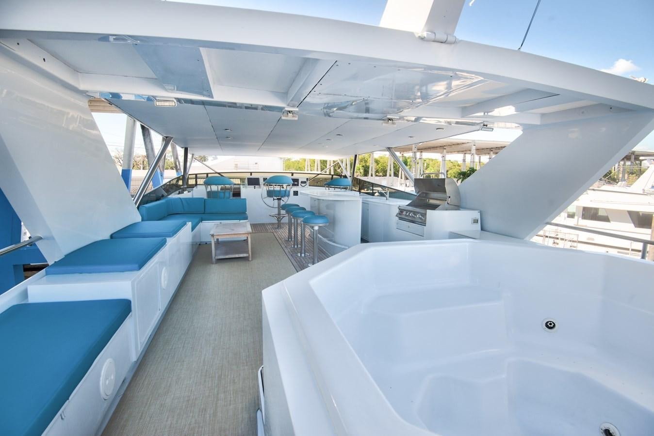 inside of a large room aboard DESLIZE Yacht for Sale