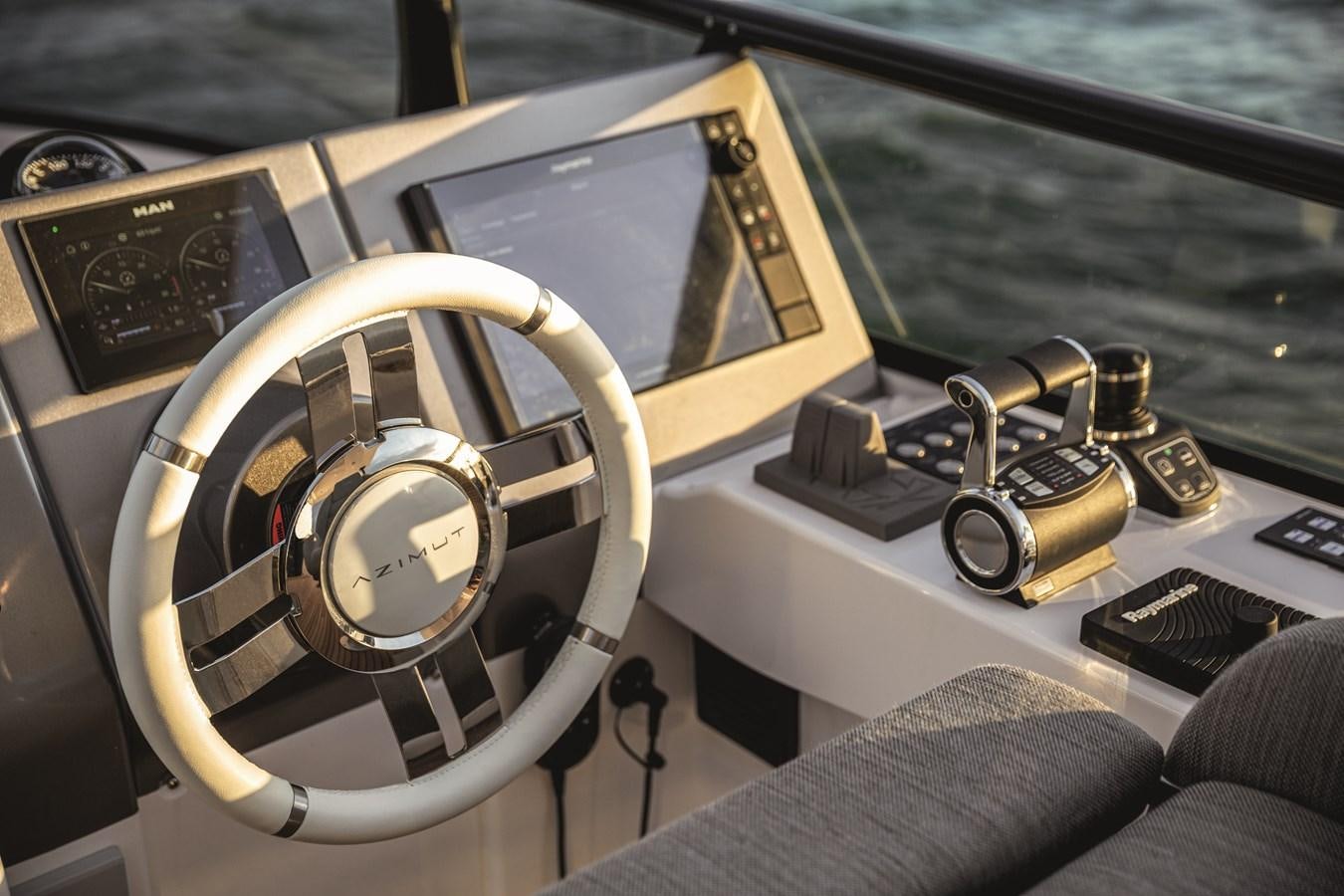 the inside of a car aboard 2023 MAGELLANO 66 Yacht for Sale