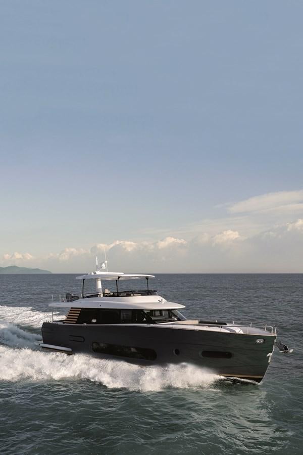 a boat on the water aboard 2023 MAGELLANO 66 Yacht for Sale
