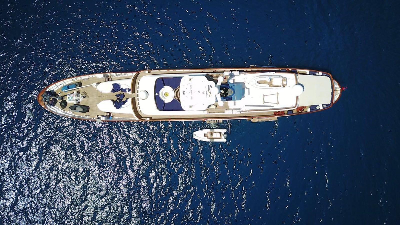a silver and gold object aboard MESERRET II Yacht for Sale