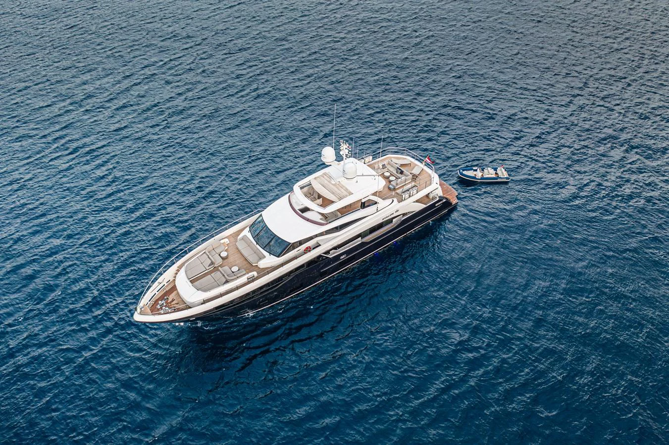 a boat in the water aboard AVALON Yacht for Sale