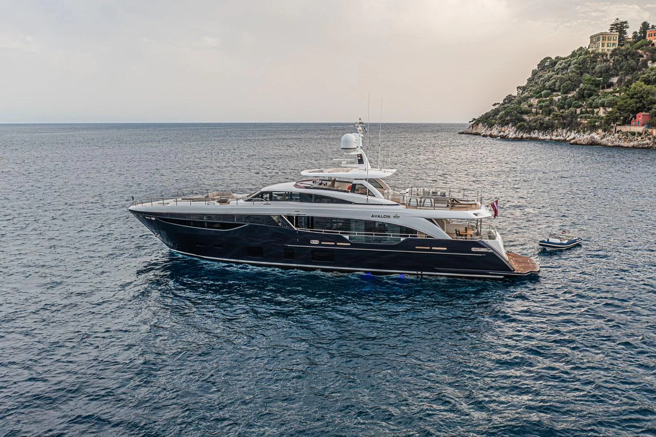 a boat in the water aboard AVALON Yacht for Sale