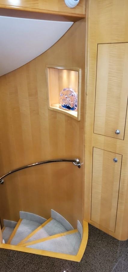 a mirror on a wall aboard RUMBERA Yacht for Sale