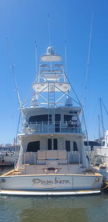 a large white boat aboard RUMBERA Yacht for Sale