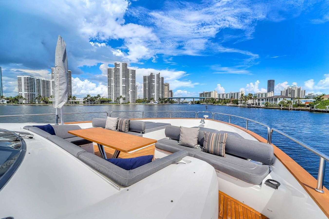 a boat on the water aboard 92' SUNSEEKER 2016 Yacht for Sale