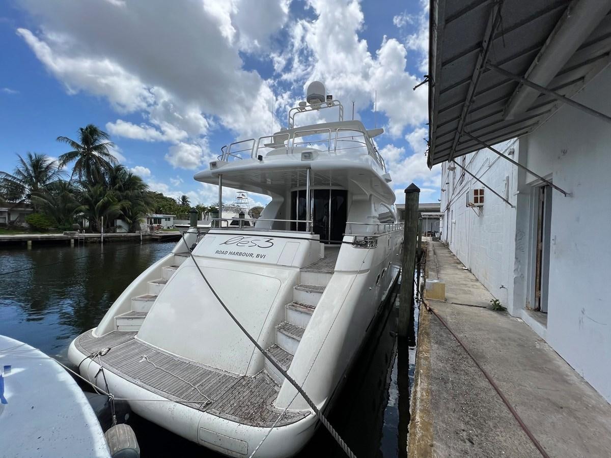 a boat docked at a pier aboard ØES3 Yacht for Sale