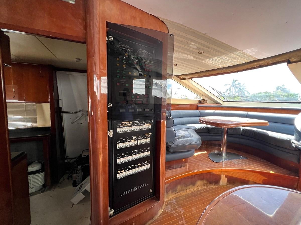 a sign on a door aboard ØES3 Yacht for Sale