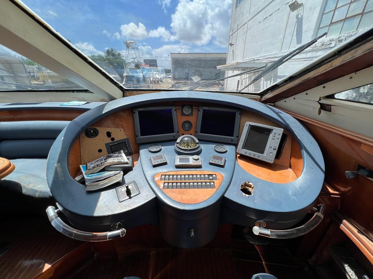 the inside of a car aboard ØES3 Yacht for Sale