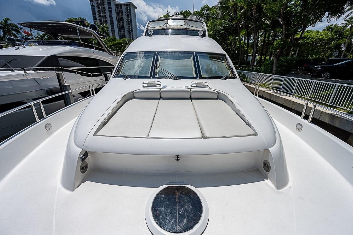 the front of a white car aboard FINALLY Yacht for Sale