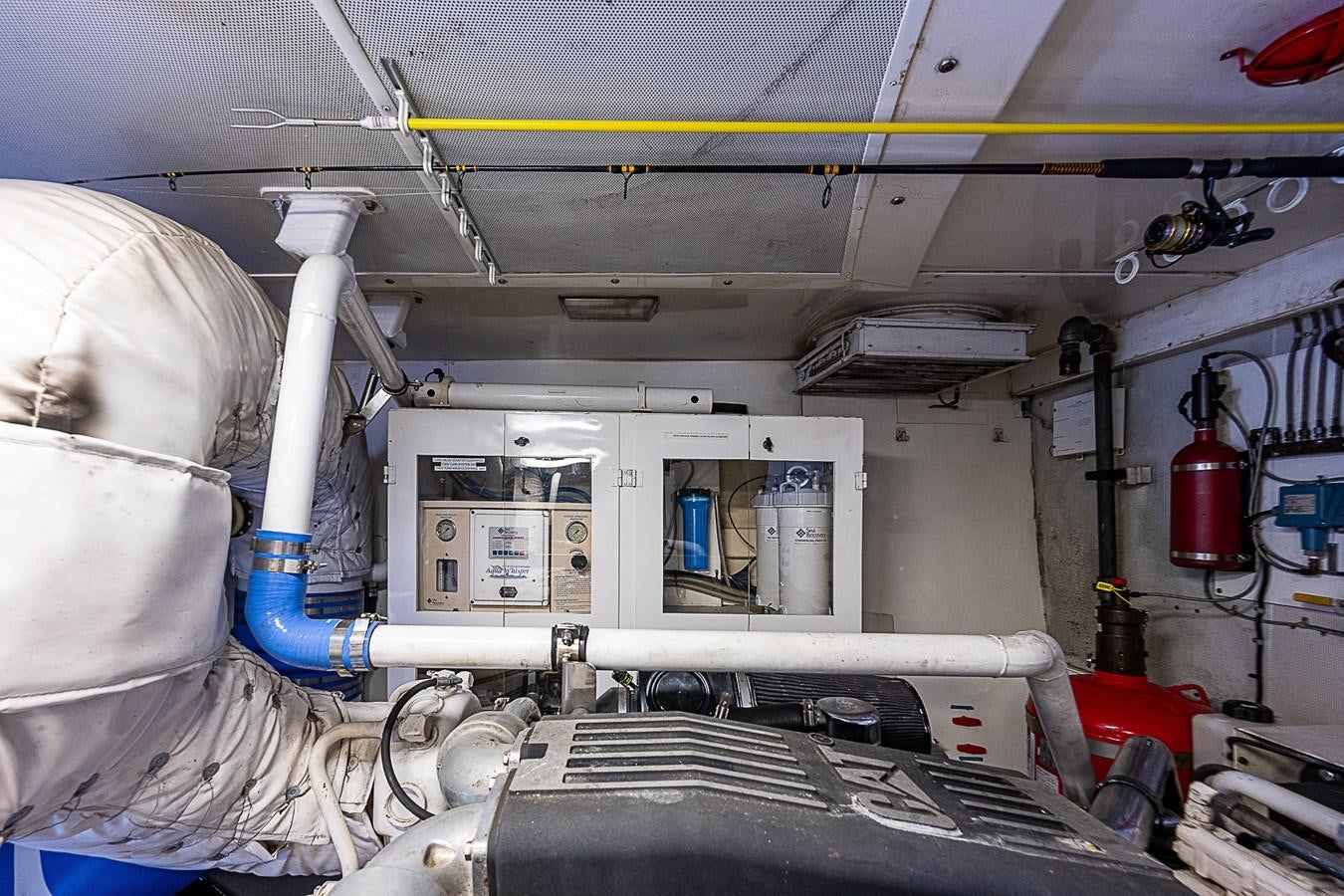 a machine in a room aboard FINALLY Yacht for Sale