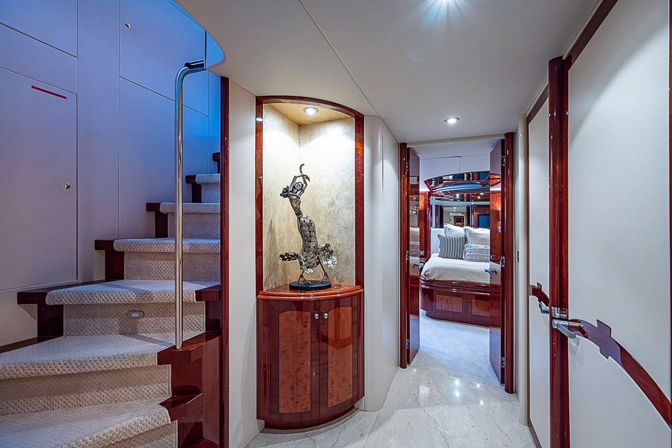 a room with a statue aboard FINALLY Yacht for Sale