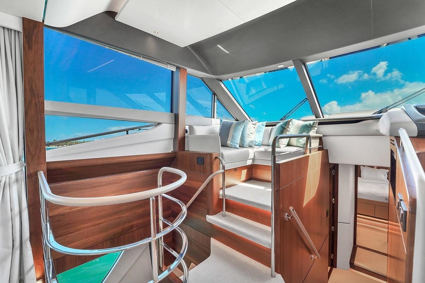 inside of a train aboard 78' PRINCESS Y78 2021 Yacht for Sale