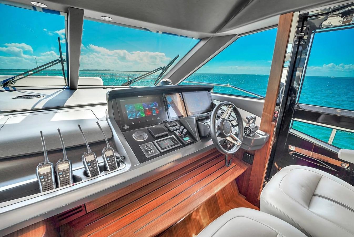 inside of a car aboard 78' PRINCESS Y78 2021 Yacht for Sale