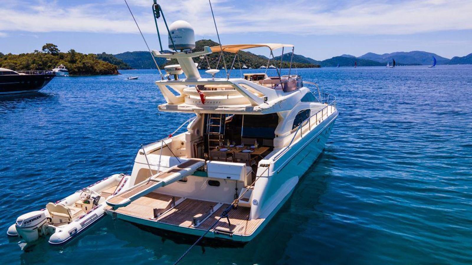 a boat in the water aboard FERRETTI 760 Yacht for Sale