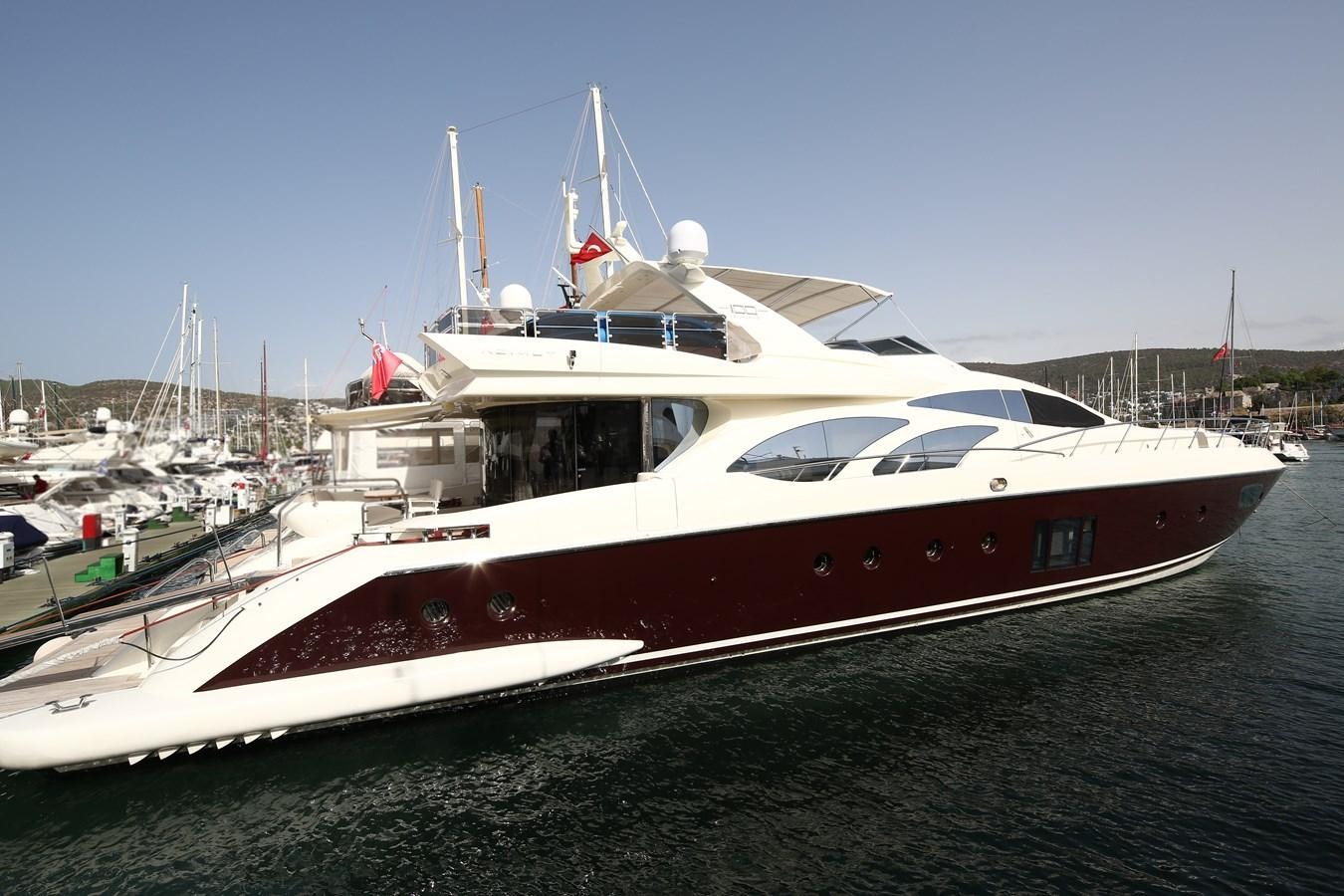 a large white yacht aboard 100 LEONARDO Yacht for Sale