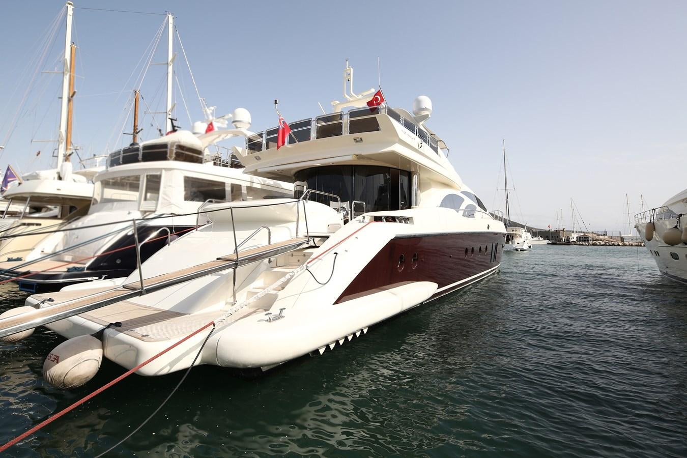 a boat in the water aboard 100 LEONARDO Yacht for Sale