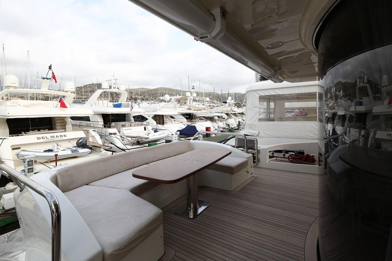 a boat on a deck aboard 100 LEONARDO Yacht for Sale