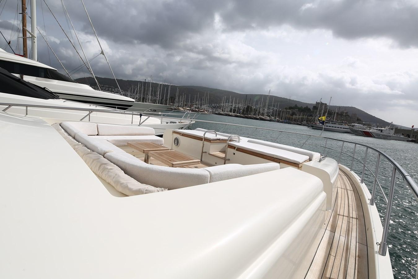 a boat on the water aboard 100 LEONARDO Yacht for Sale