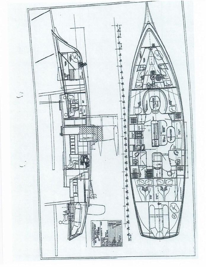 diagram, engineering drawing aboard TIOGA OF HAMBURG Yacht for Sale