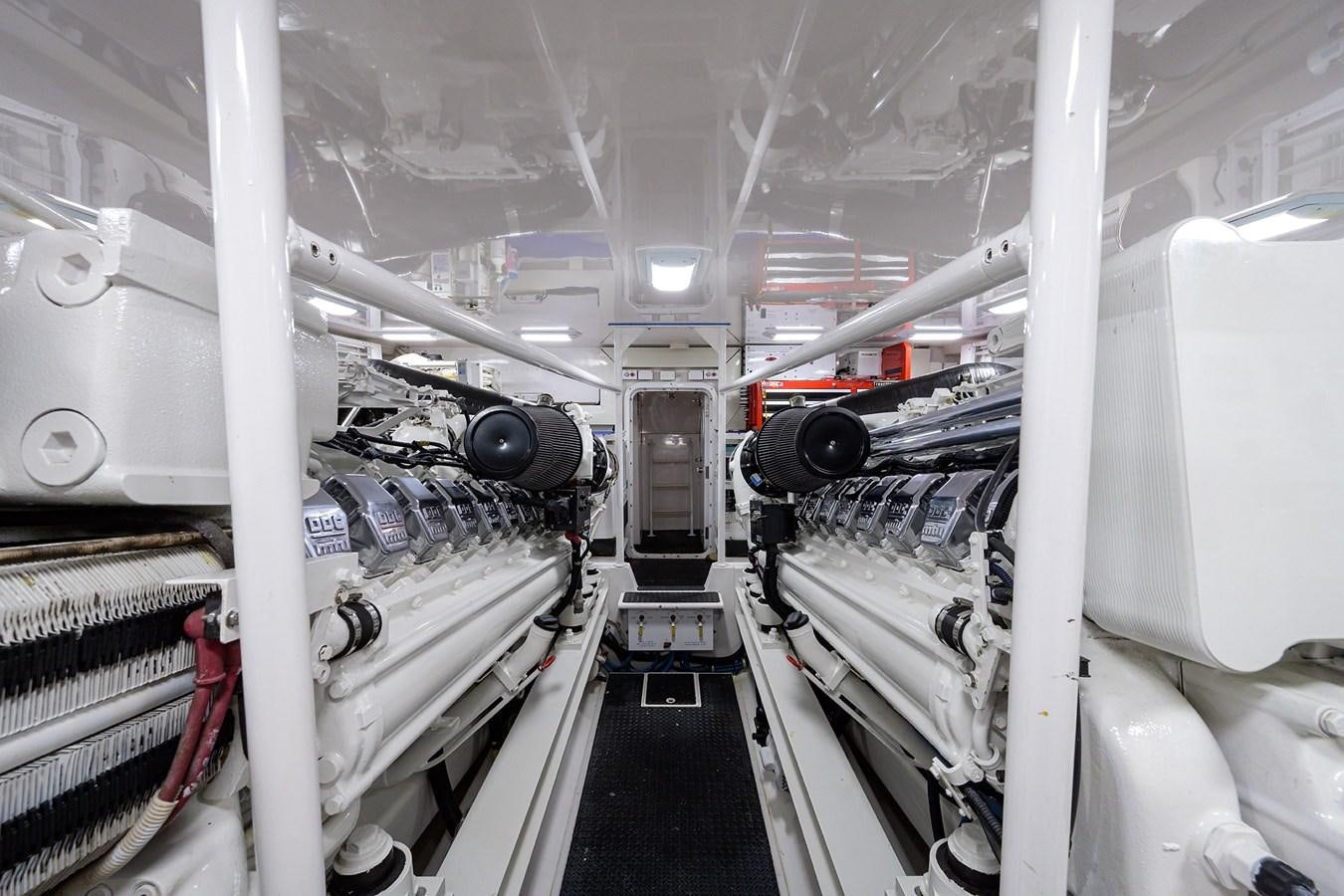 a large factory with white machines aboard 68 CONVERTIBLE Yacht for Sale