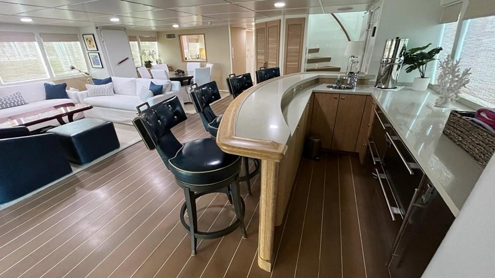 a large kitchen and dining room aboard PEGASUS IX Yacht for Sale