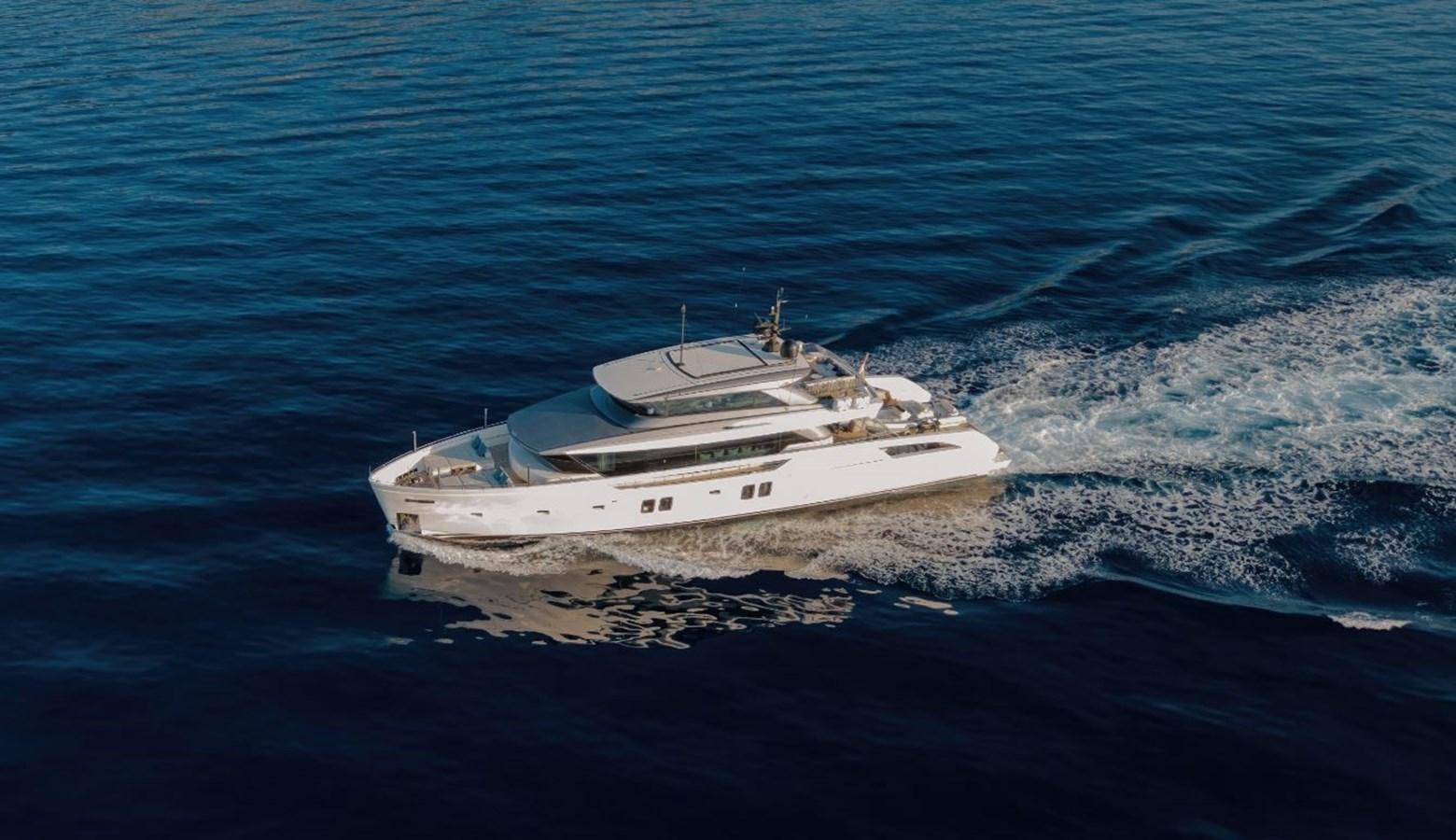 a white yacht in the water aboard STRADIVARIUS Yacht for Sale