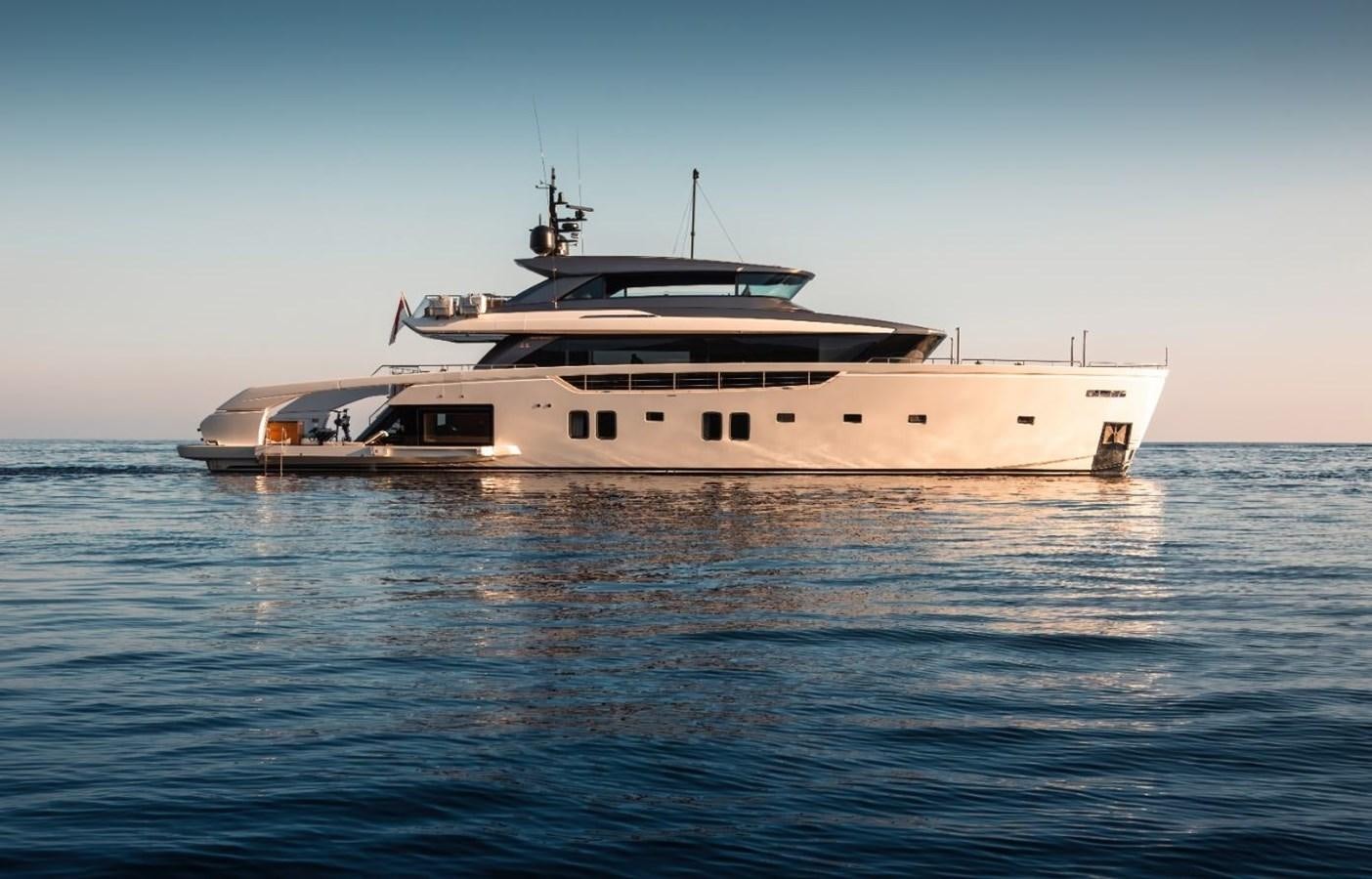 a large white ship in the water aboard STRADIVARIUS Yacht for Sale