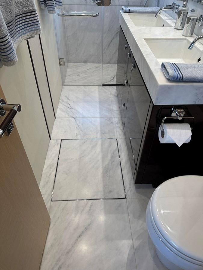 a bathroom with a sink and a toilet aboard K NUK Yacht for Sale