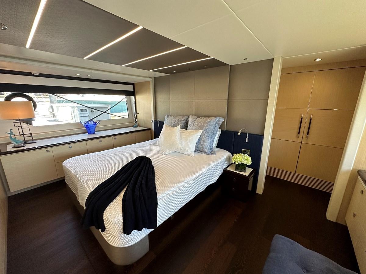 a bed in a room aboard K NUK Yacht for Sale